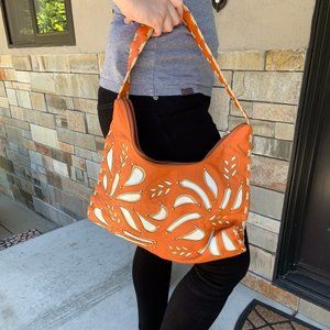 Beautiful Orange Leather Purse